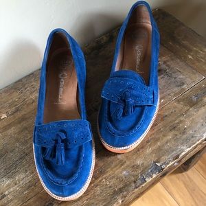 Jeffrey Campbell Blue Orange Loafers Size 9.5